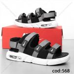 صندل مردانه نایکی طوسی زیره سفید - کد 568