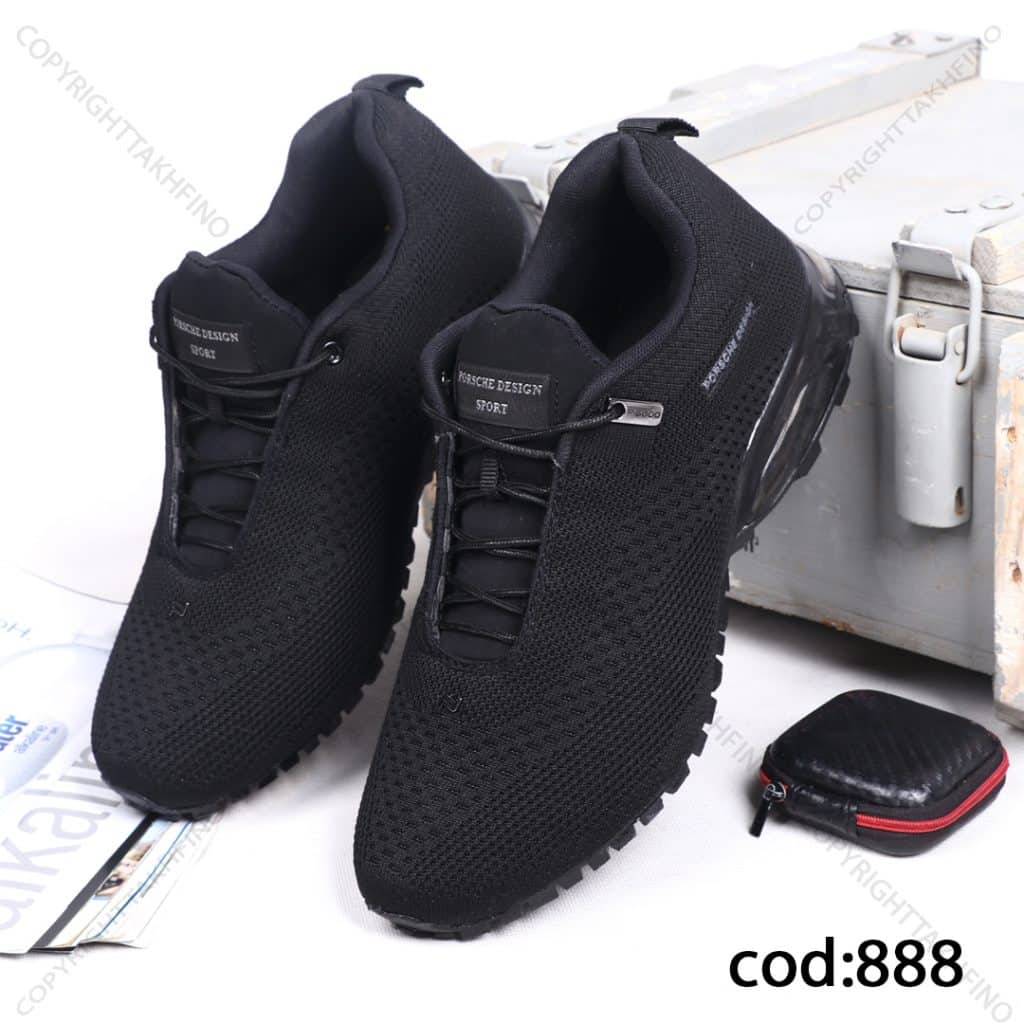 کتونی تمام مشکی زیره ژله ای – کد 888