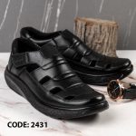خرید صندل مردانه مشکی چسبی